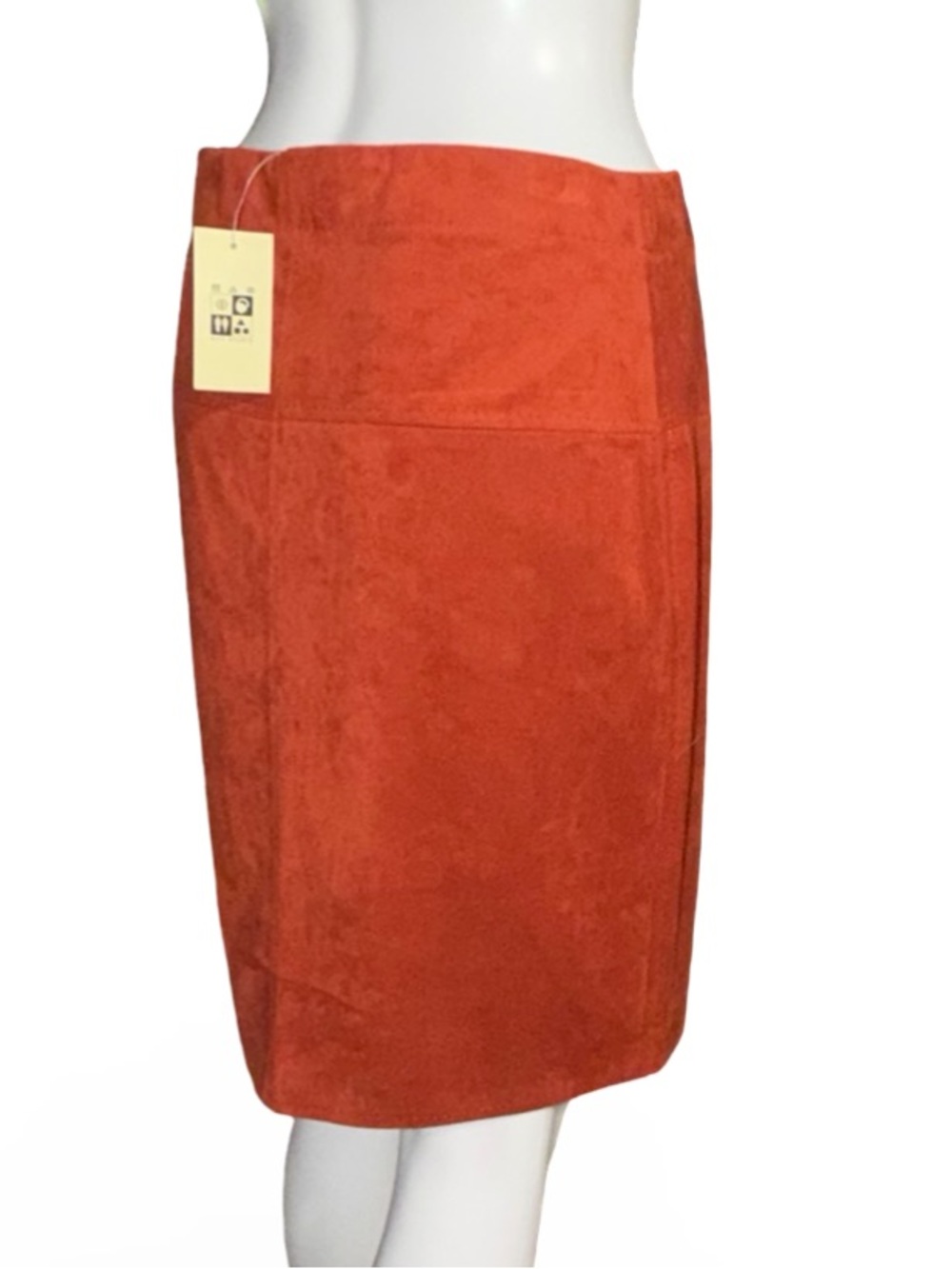 NWT Max Studio Terracotta Faux Suede A-Line Mini Skirt - Size S - Picture 7 of 11
